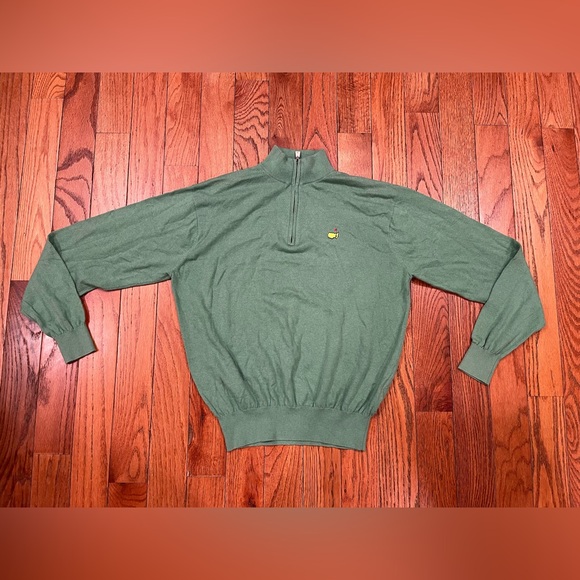 Masters Peter Millar Quarter Zip Sweater Sweatshirt Golf‎ Medium Cashmere Blend - Picture 2 of 7